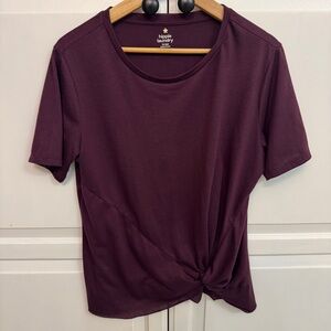 Hippie Laundry Maroon Twist Tee. Soft basics. Size L